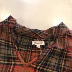 Madewell plaid blouse